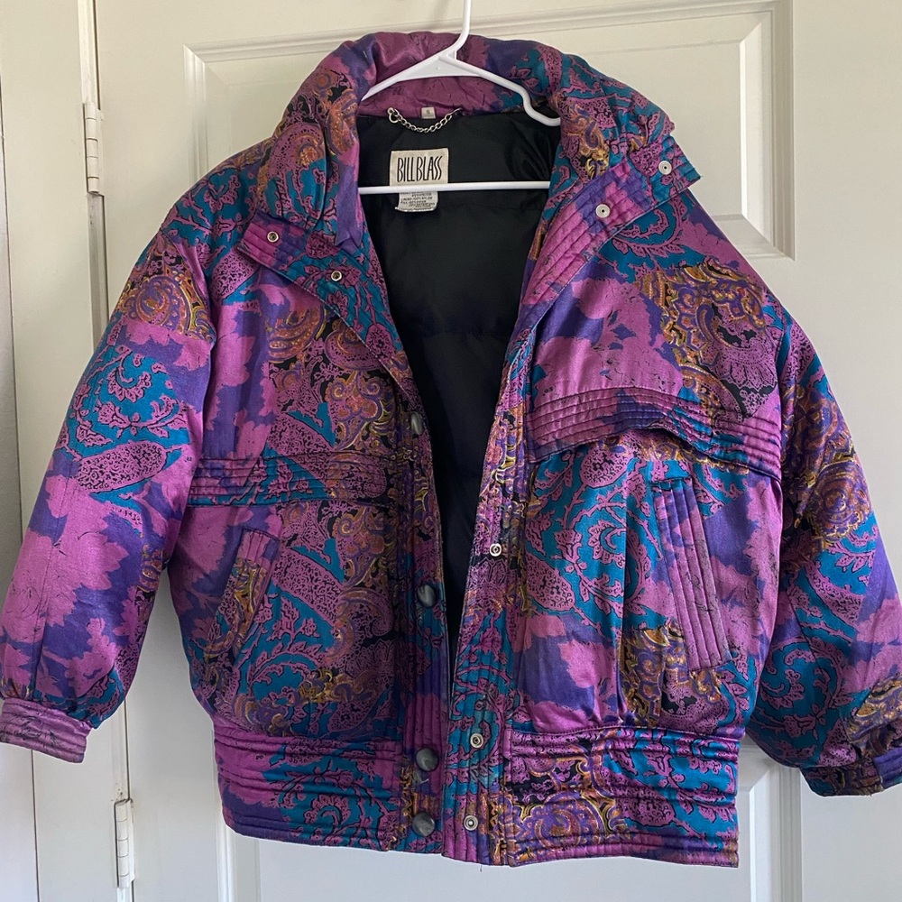 Vintage Purple Puffer Jacket - Picture 4 of 8